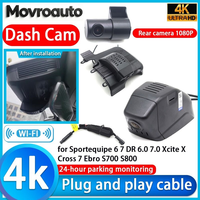 4K HD DVR Dash Cam for Sportequipe 6 7 DR 6.0 7.0 Xcite X Cross 7 Ebro S700 S800