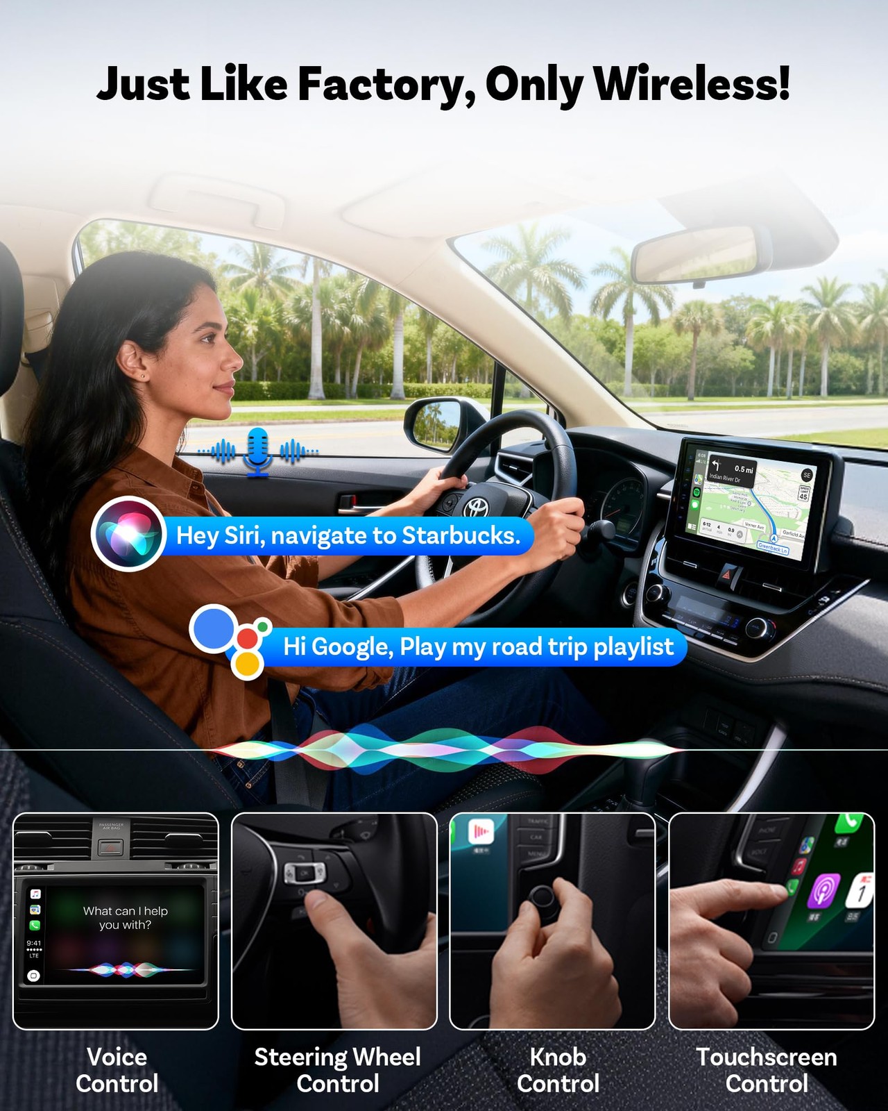 OTTOCAST Mini Core, 2026 NextGen Wireless CarPlay & Android Auto Adapter, WiF…