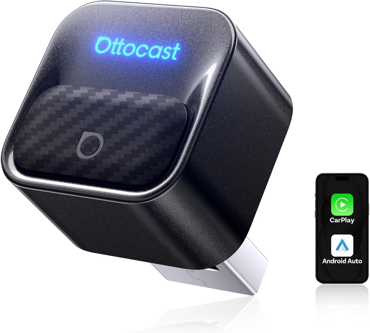 OTTOCAST Mini Core 2-in-1 Wireless CarPlay & Android Auto Adapter Mini Cube | Wi