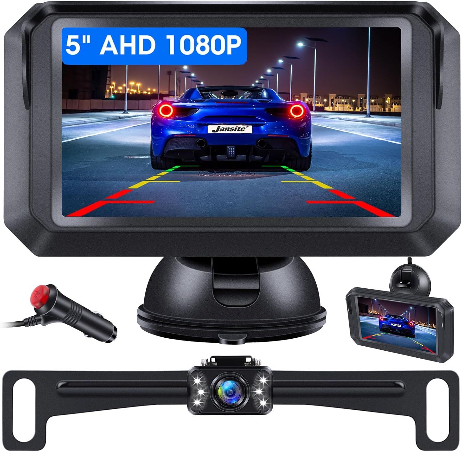 5″ AHD 1080P Back Up Reverse Camera Cars System 140° Wide Angle IP68 Truck