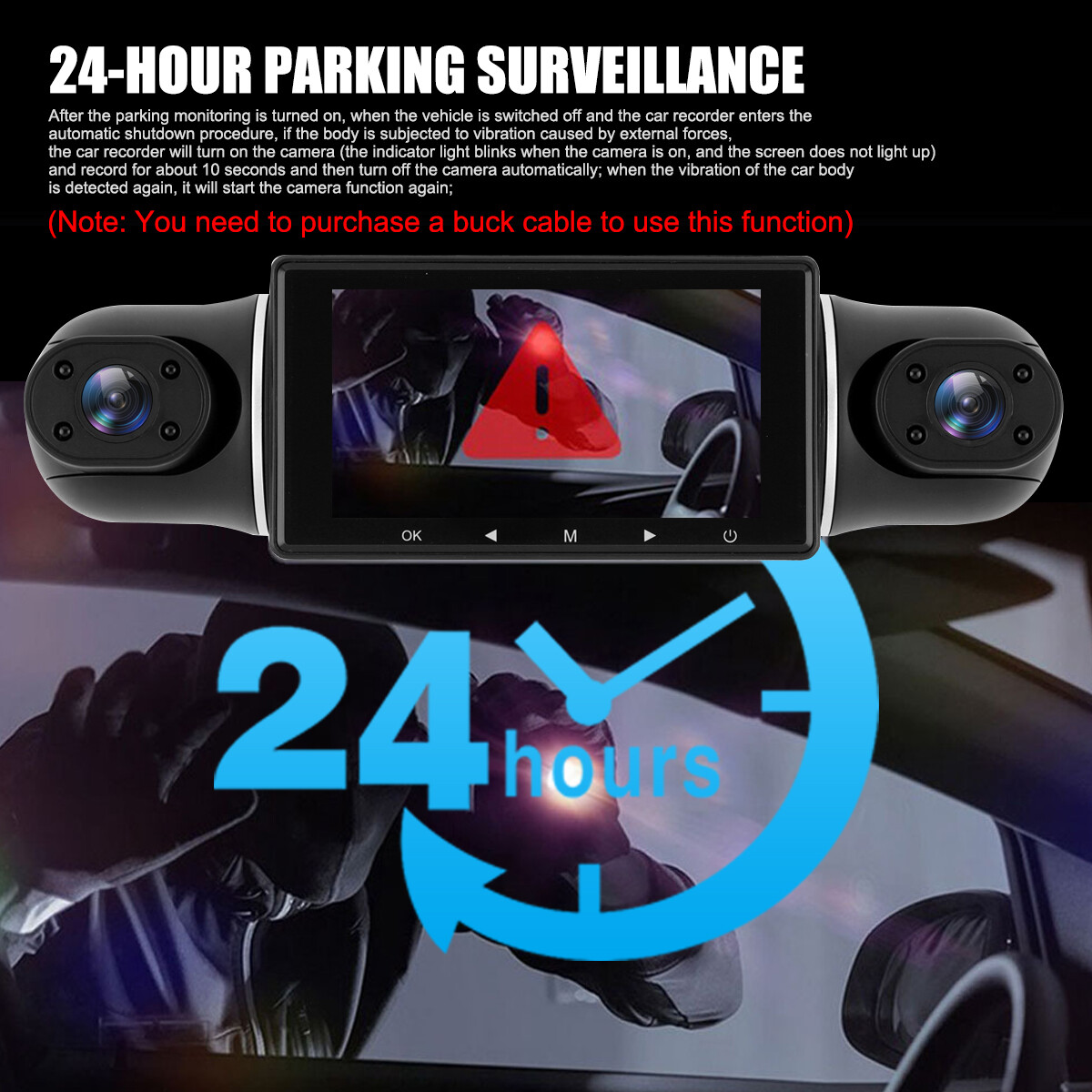 4 Channel WiFi Dash Cam 1080P Driving Recorder Car Front+Rear Camera G-Sensor US