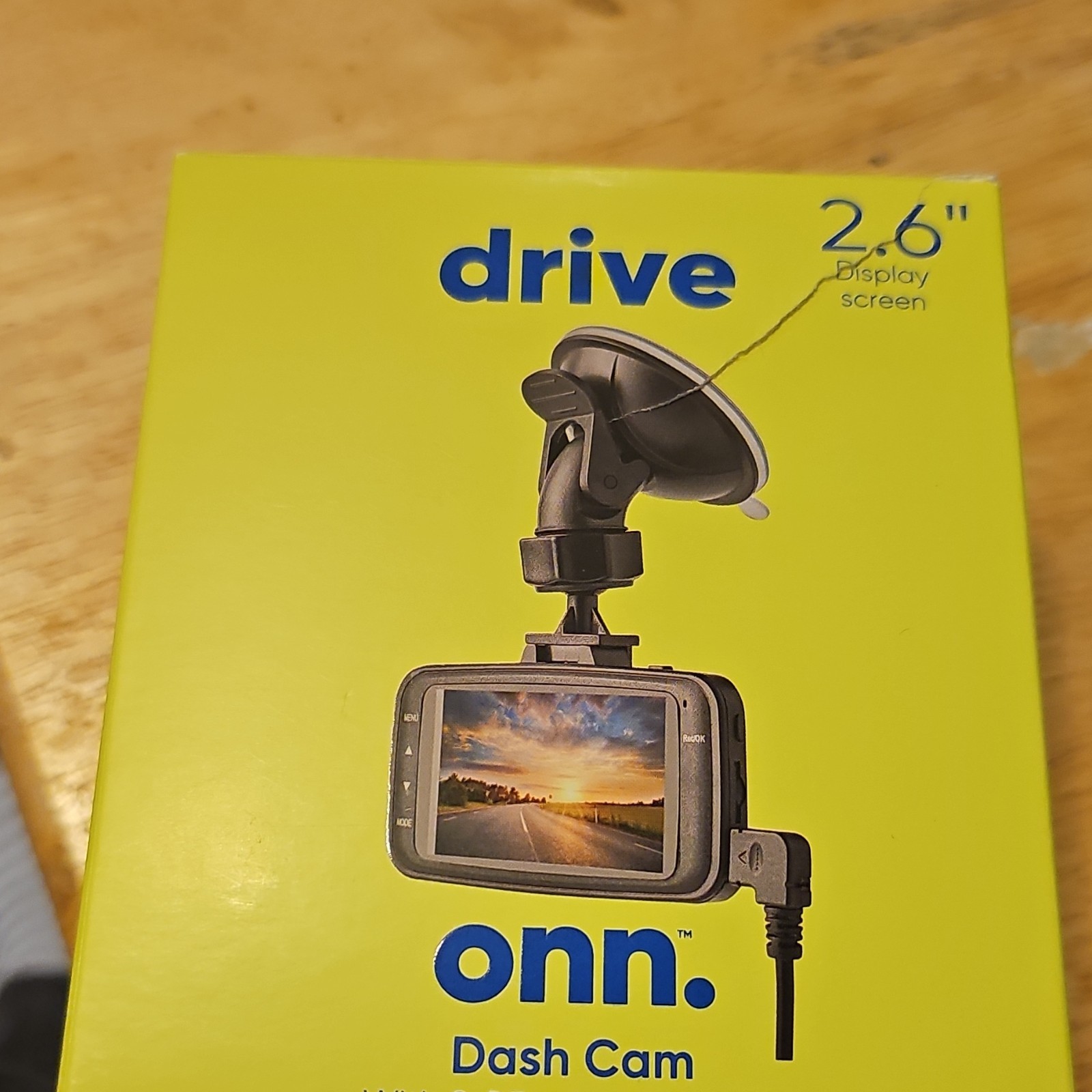 Drive Onn Dash Cam 2.6 Display Screen