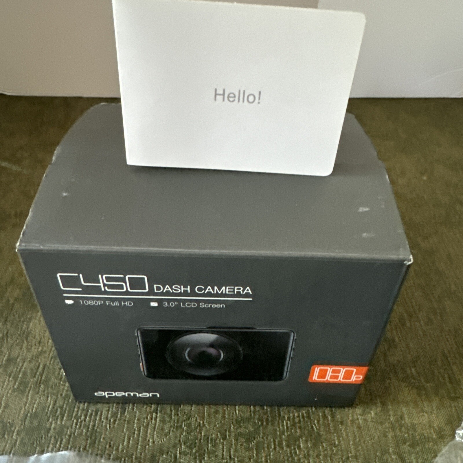 Apeman C450 Dash Camera 108P Full HD 30Fps 3″ Display Screen Open box