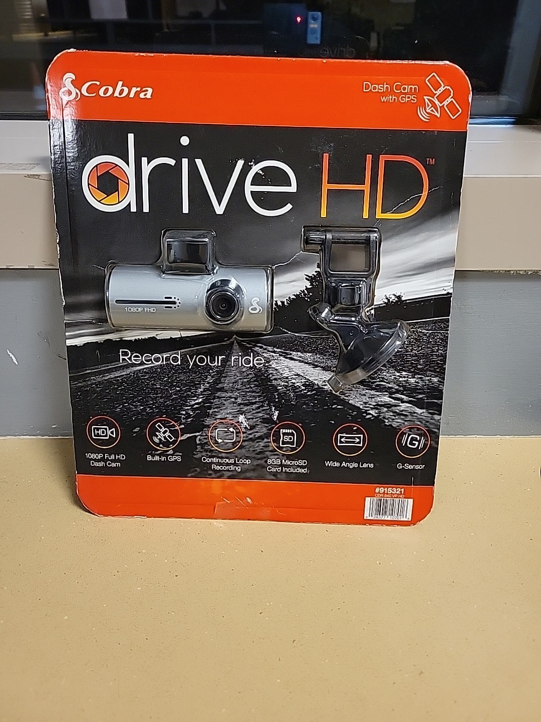 Cobra Drive HD Dash Cam W/ GPS Model CDR840 #915321 Collision Detection 1080p