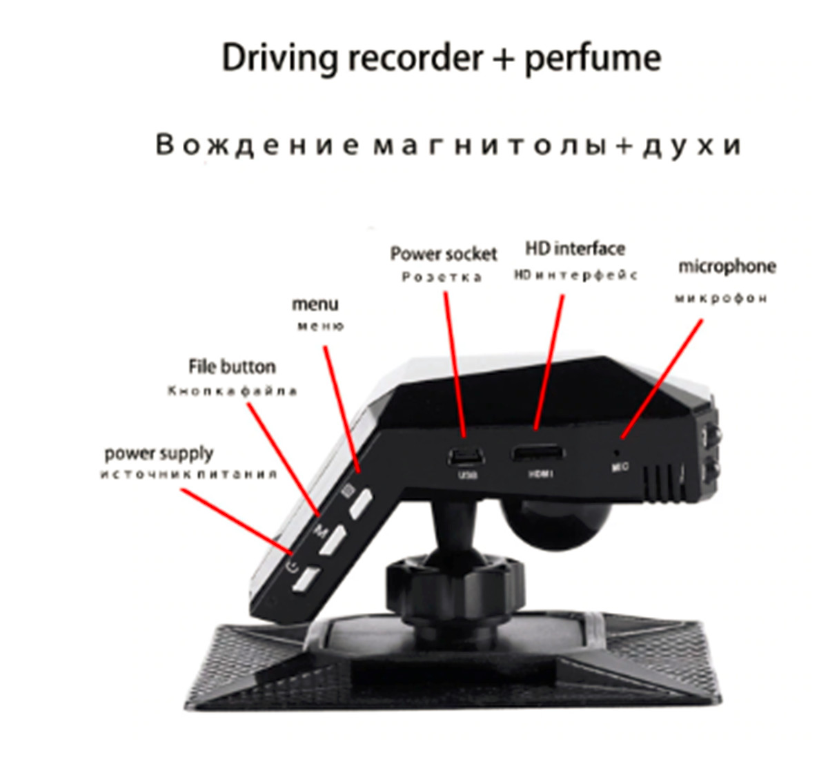 Dash Cam Car DVR 170° Wide Angle Camera Driving Video Recorder 1080P HD G-sensor