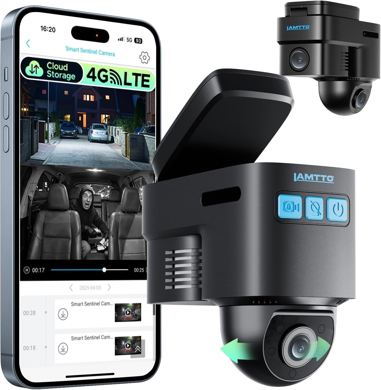 1080p Dual Dash Cam with Two-Way Voice & GPS for Fleet & Teen Safety