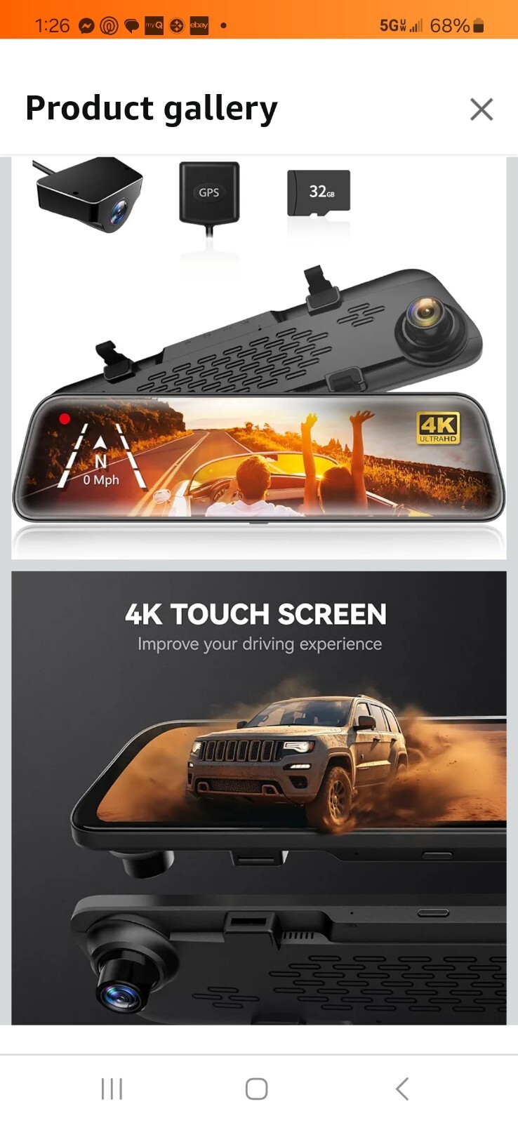 WOLFBOX G840S 12 inch Dash Camera