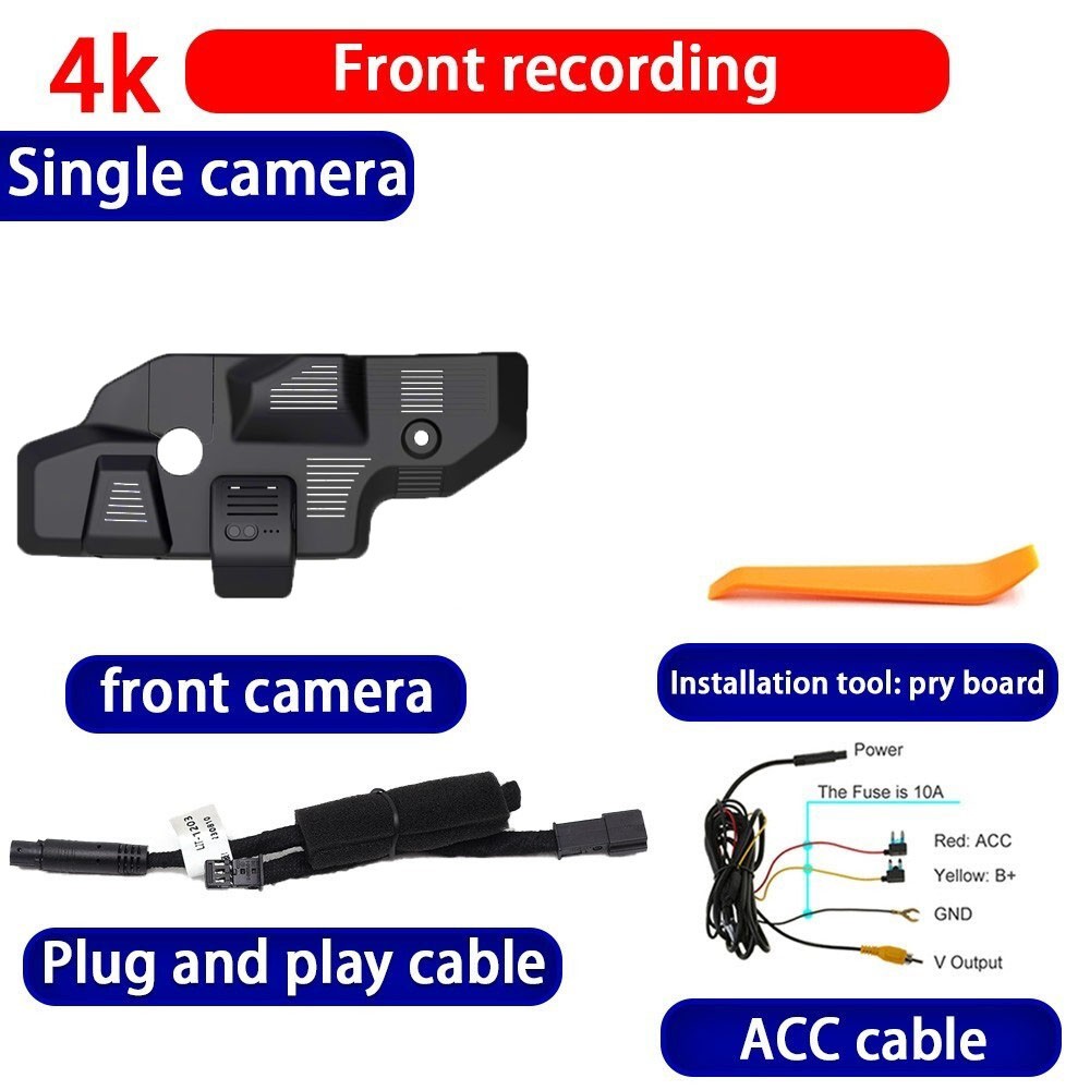 Plug and Play 4K Wifi Dash Cam Camera For Ford Mustang 7th S650 2024 2025 2026