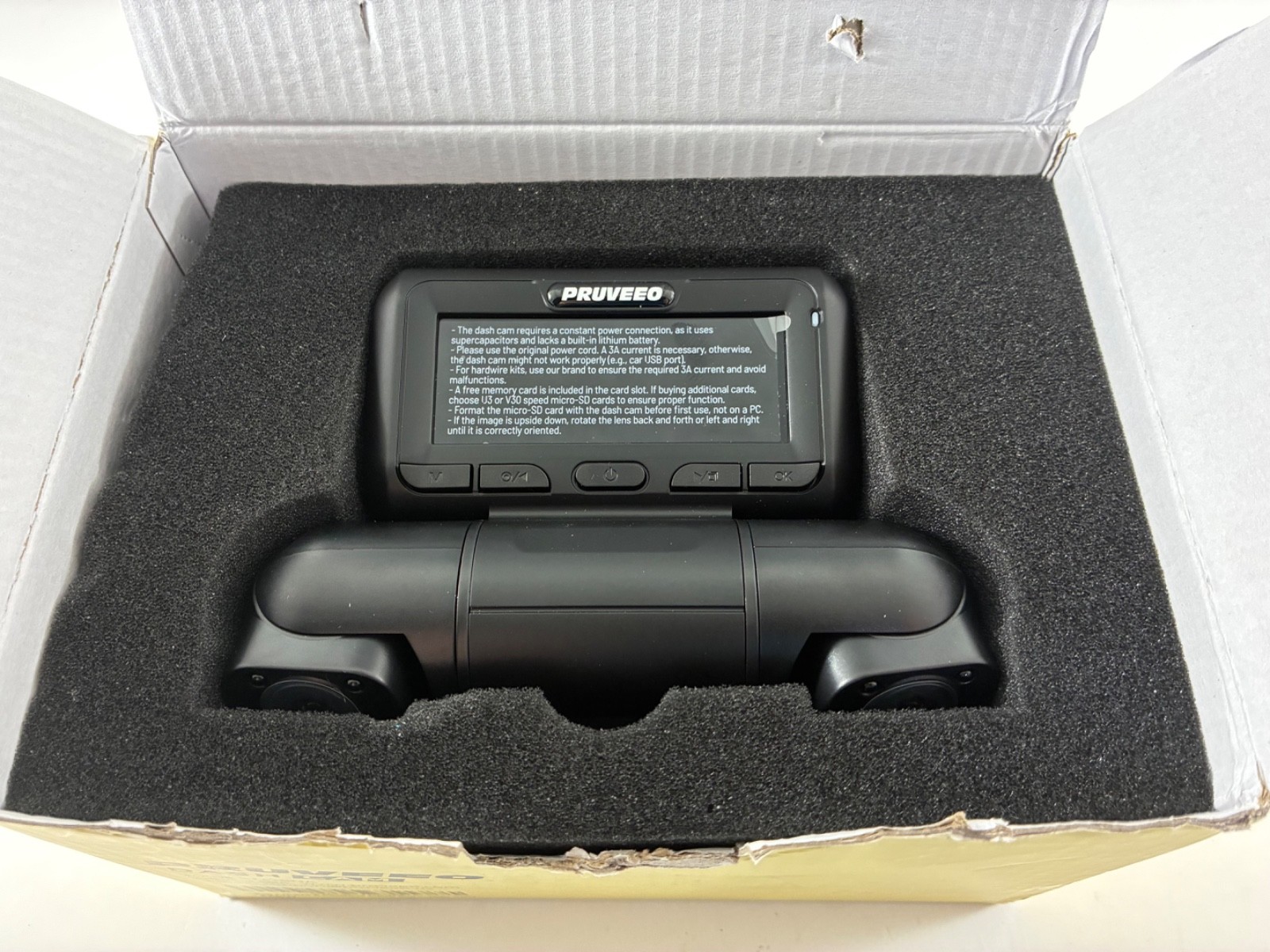 PRUVEEO D90-4CH Dash Cam 4 Channel Camera FHD 1080P 128GB Card – NEW Open Box