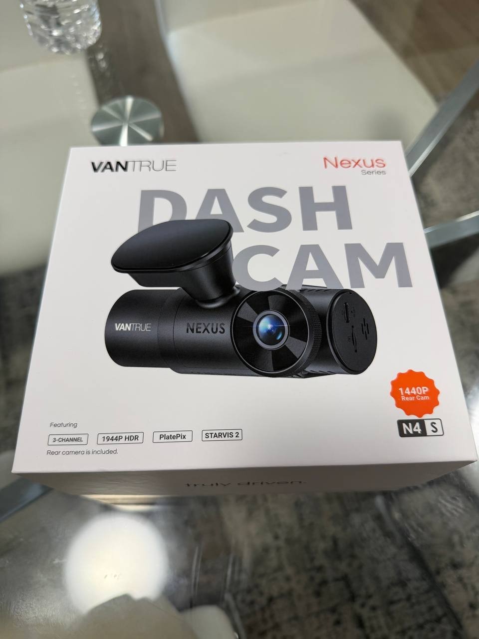 Vantrue Nexus 4S N4S 3-Channel Dash Cam 1944P Front 1440P Rear Open Box