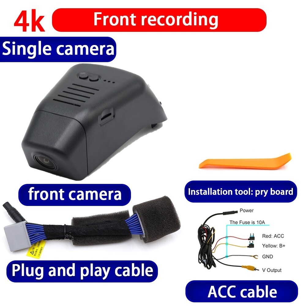 Plug and Play 4K Wifi Car Dash Cam Camera for Volvo EC40 C40 Recharge 2021-2026