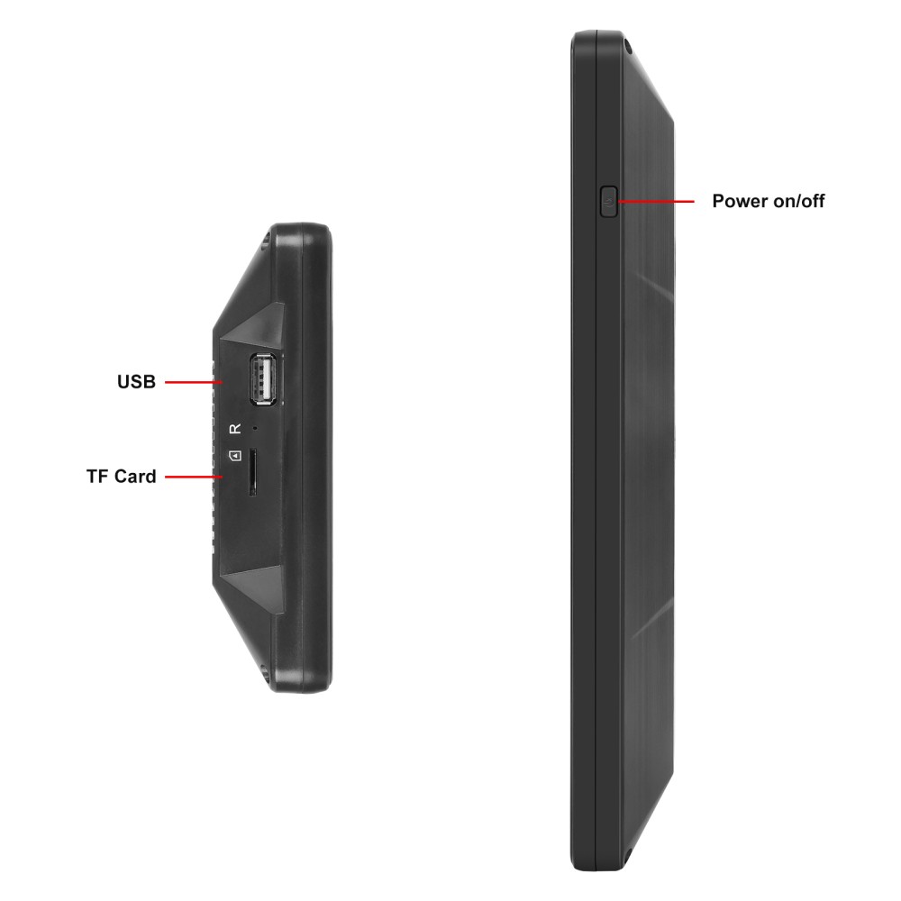 10.36″ Monitor R L Side Electronic Rear View Mirror Camera For Side Blind Areas