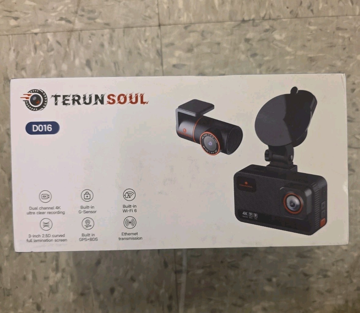 Terunsoul D016 Dual Channel HD 4K Ultra Clear Recording Dash Camera With GPS