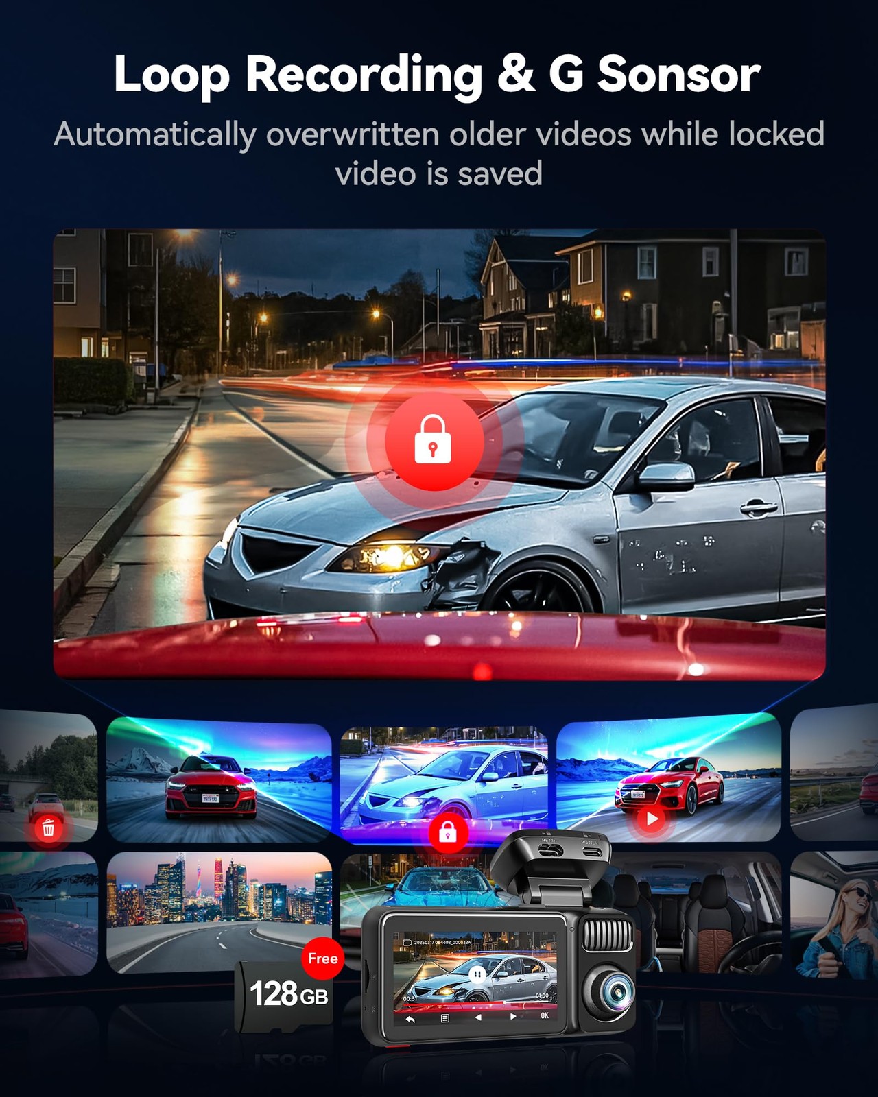 REDTIGER F17 Elite 4K Dash Cam 3 Channel, STARVIS 2 IMX678 & IMX675, 128GB Ca…