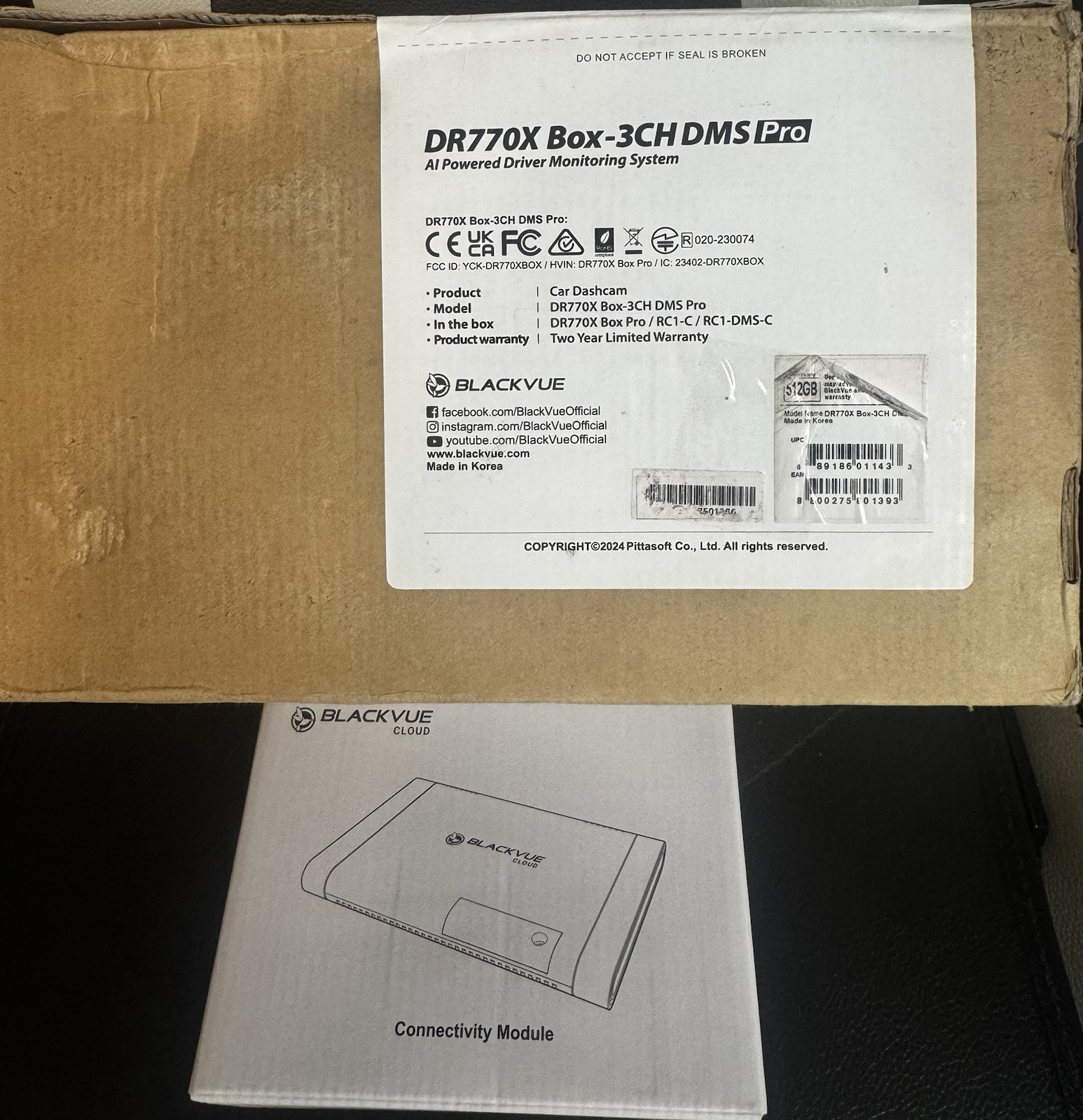Blackvue DR770X BOX-3CH Pro GPS W/ Connectivity module+WiFi/ LTE (512GB)