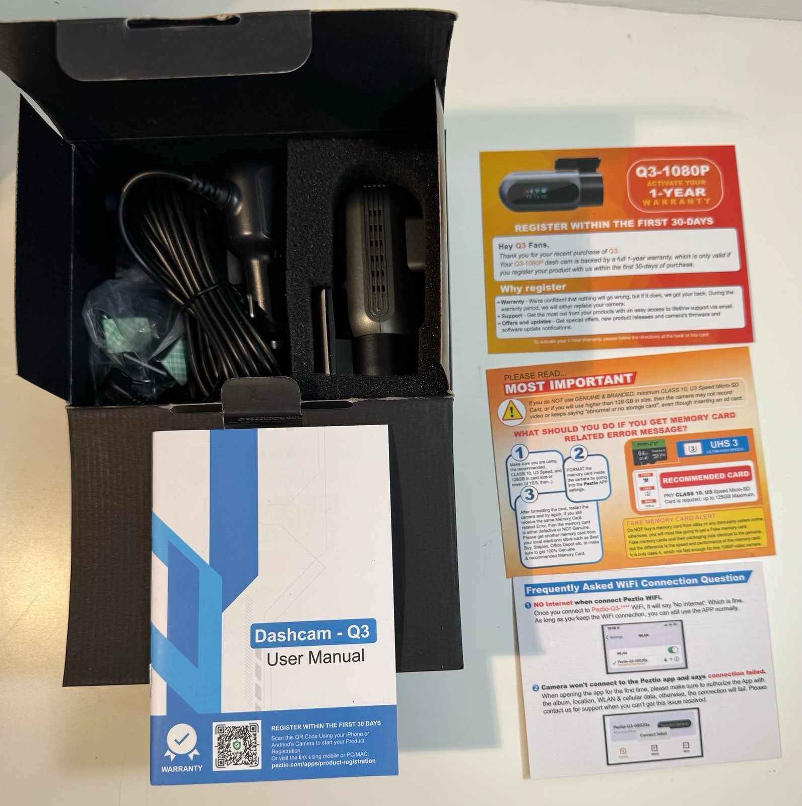 Arifayz Q3 FHD 1080P Dash Cam with WiFi and Loop Recording.