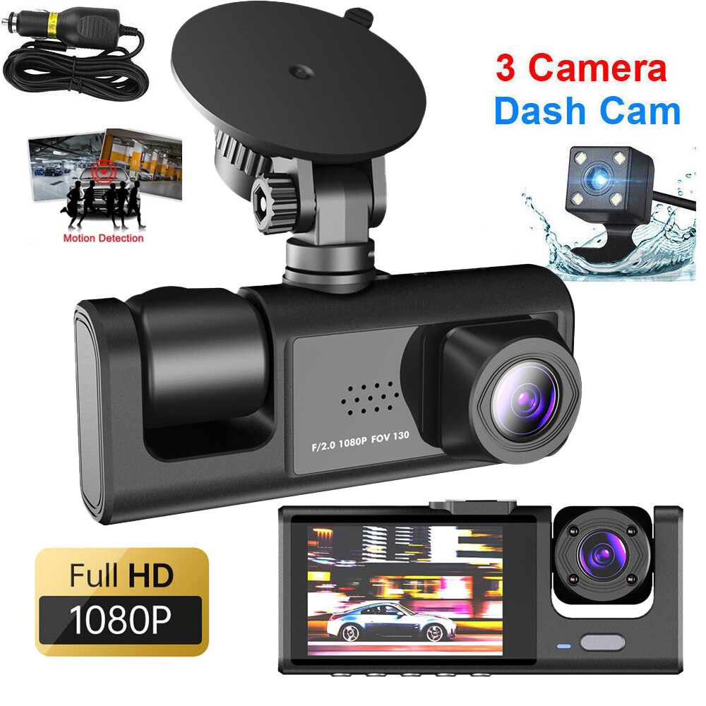 3Lens Camara De Seguridad 1080P HD Para Auto Con Camaras Automovil Grabadora US
