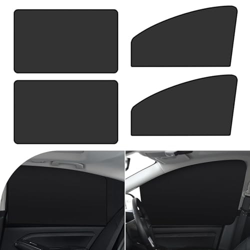 4 PCS Car Full Blackout Design Side Window Sun Visor, 24.41″ x 18.9″ x 12.99″