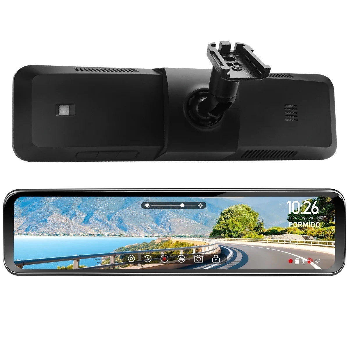 PORMIDO PRD81C 2K Mirror Dash Cam 11 Dual STARVIS GPS HDR WDR G-Sensor Zoom