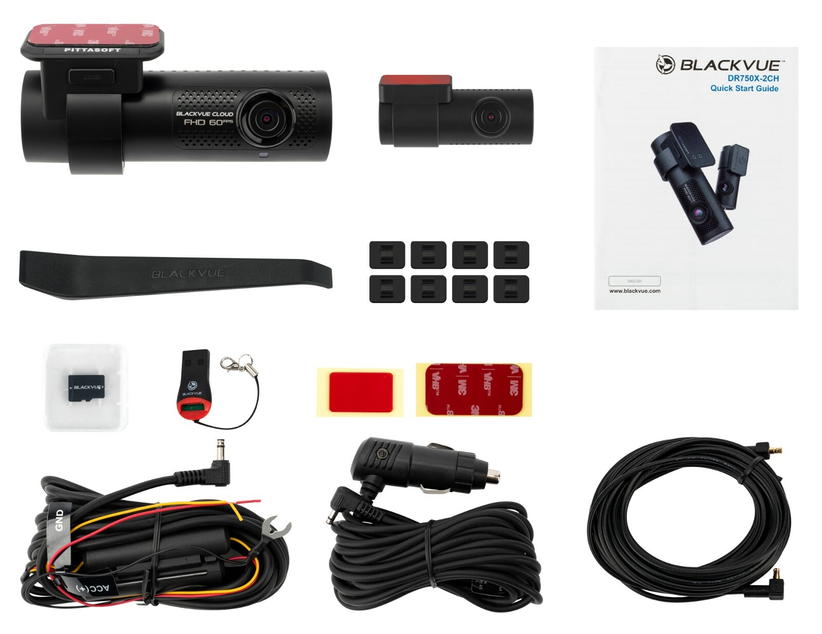BlackVue DR750X-2CH Full HD Cloud Wi-Fi GPS 32GB Dashcam + Hardwire Cable