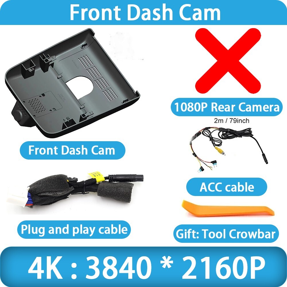 4K UHD Wifi DVR Dash Cam Camera for Toyota Alphard Vellfire AH40 2023 2024 2025