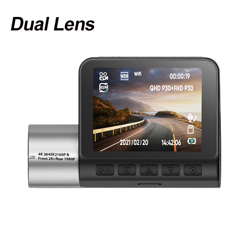 Dash Cam 1080P GPS 4K WiFi Car Dash Camera Dual Sight Cam Car DVR 24H Monitor