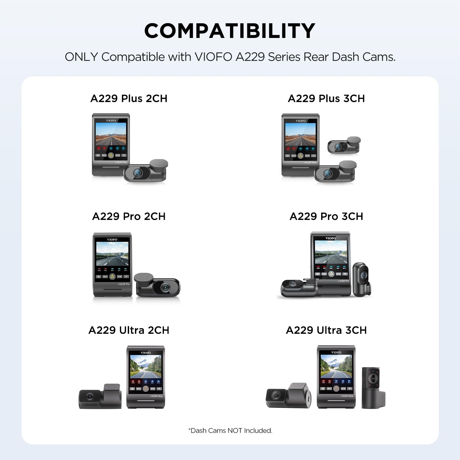 Rear Cable 8M(26.2ft) only for A229 Plus/Pro/Ultra Dash Camera