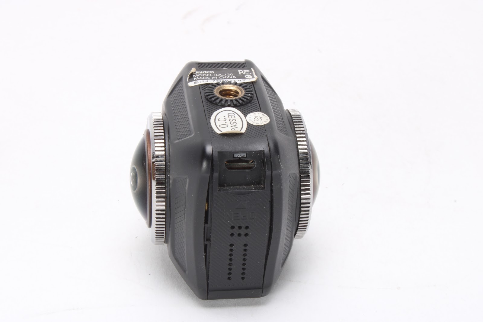 Uniden DC720 Dual Camera Lens Virtual 720° Automotive Dashcam With Accessories
