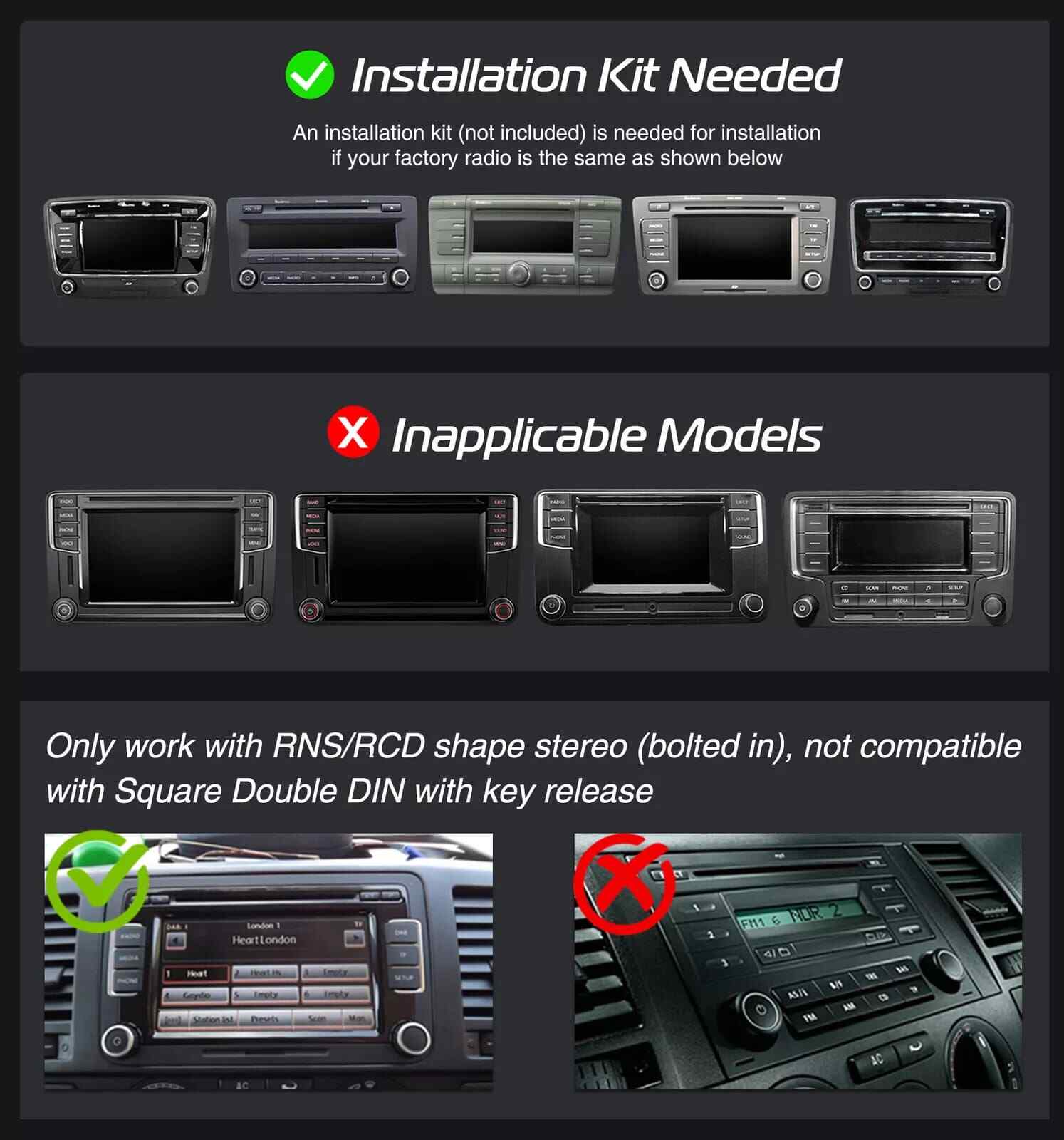 9″ Android 13 Apple Carplay Car Stereo Radio For VW Volkswagen Passat Golf Jetta