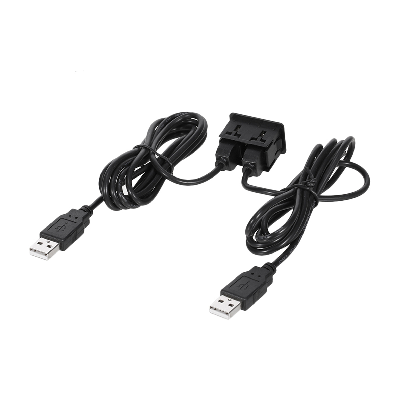 150CM Car Dash Flush Mount two USB Port Panel Auto Boat Dual USB Extension K7Y1