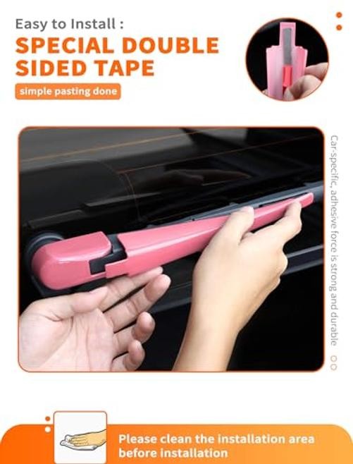 3-Piece Windshield & Rear Wiper Trim Set for Jeep Wrangler JL JLU 4xe & Pink