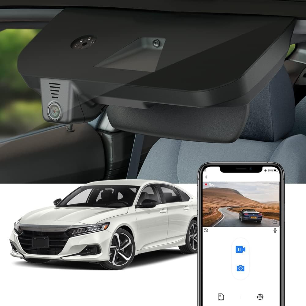 4K Dash Cam Suitable for Honda Accord 2018-2022 Hybrid (Model A) LX Sport SE Tou