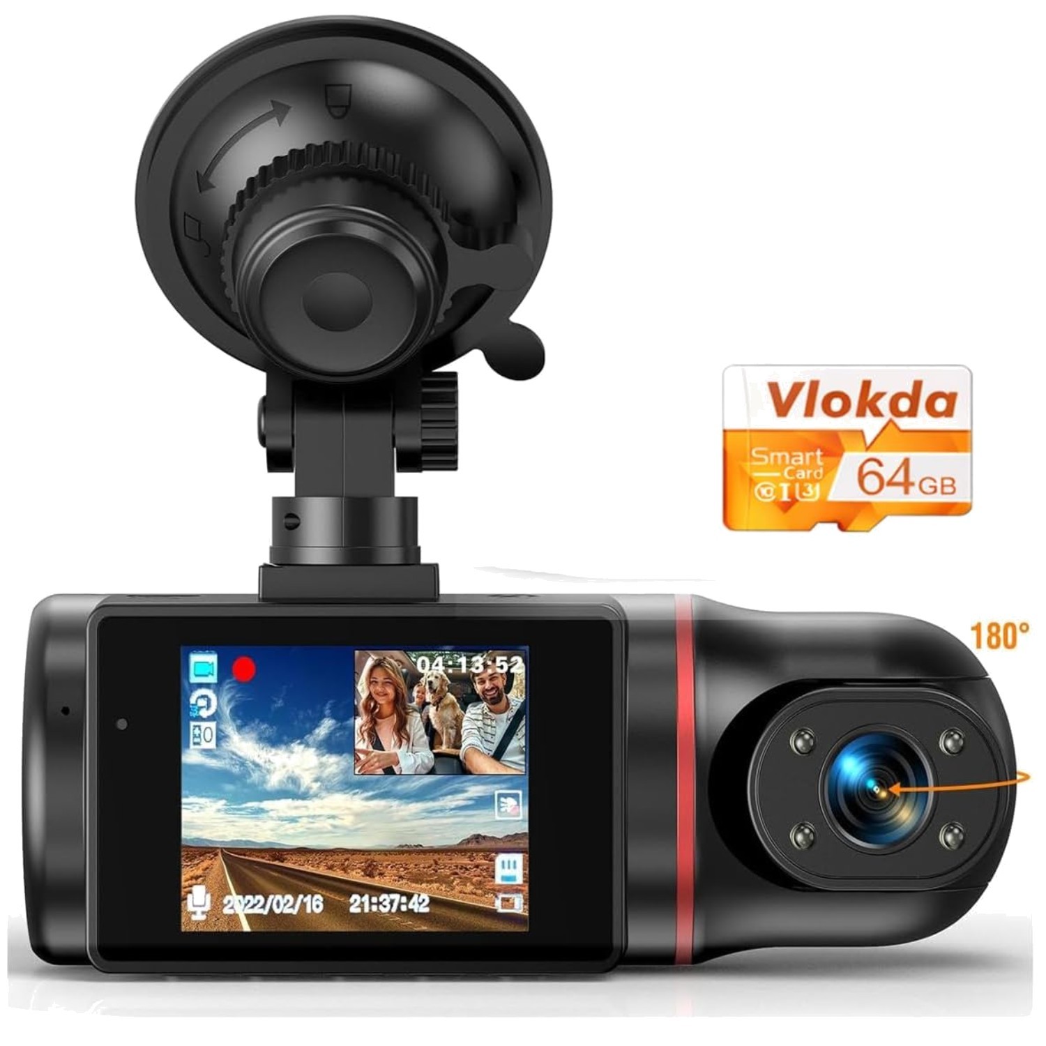 24 Hour Parking Monitoring Dash Cam Front Inside