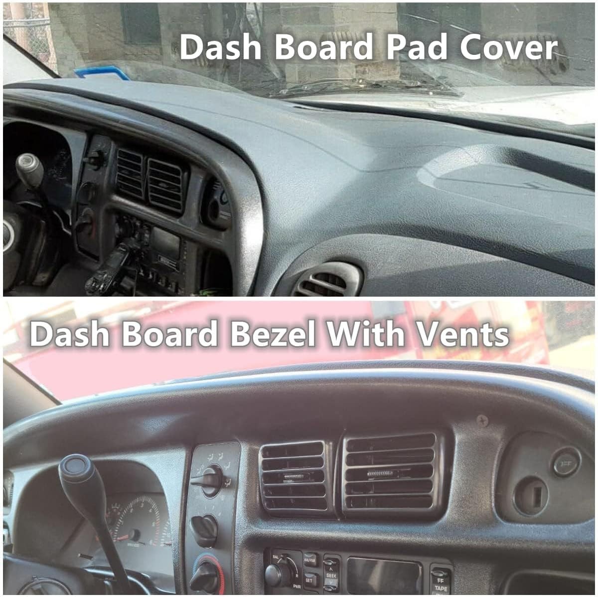 Dash & Bezel Cover Compatible with 1998-2002 Dodge Ram 1500 2500 3500 T