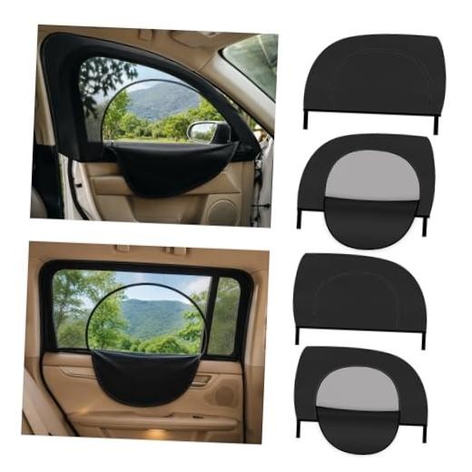 4PCS New Zipper Car Window Shades for Side Window,Front/Rear Car Windows