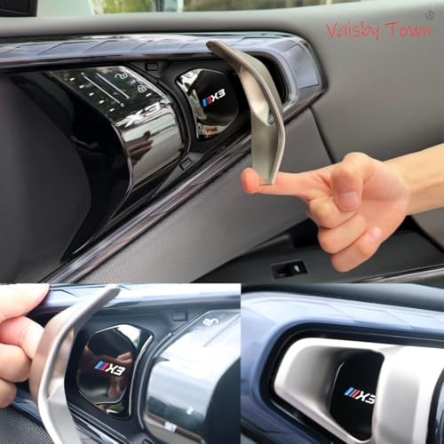 Car Inner Door Handle Panel Covers for BMW X3 2025-2026 X3 Titanium Black