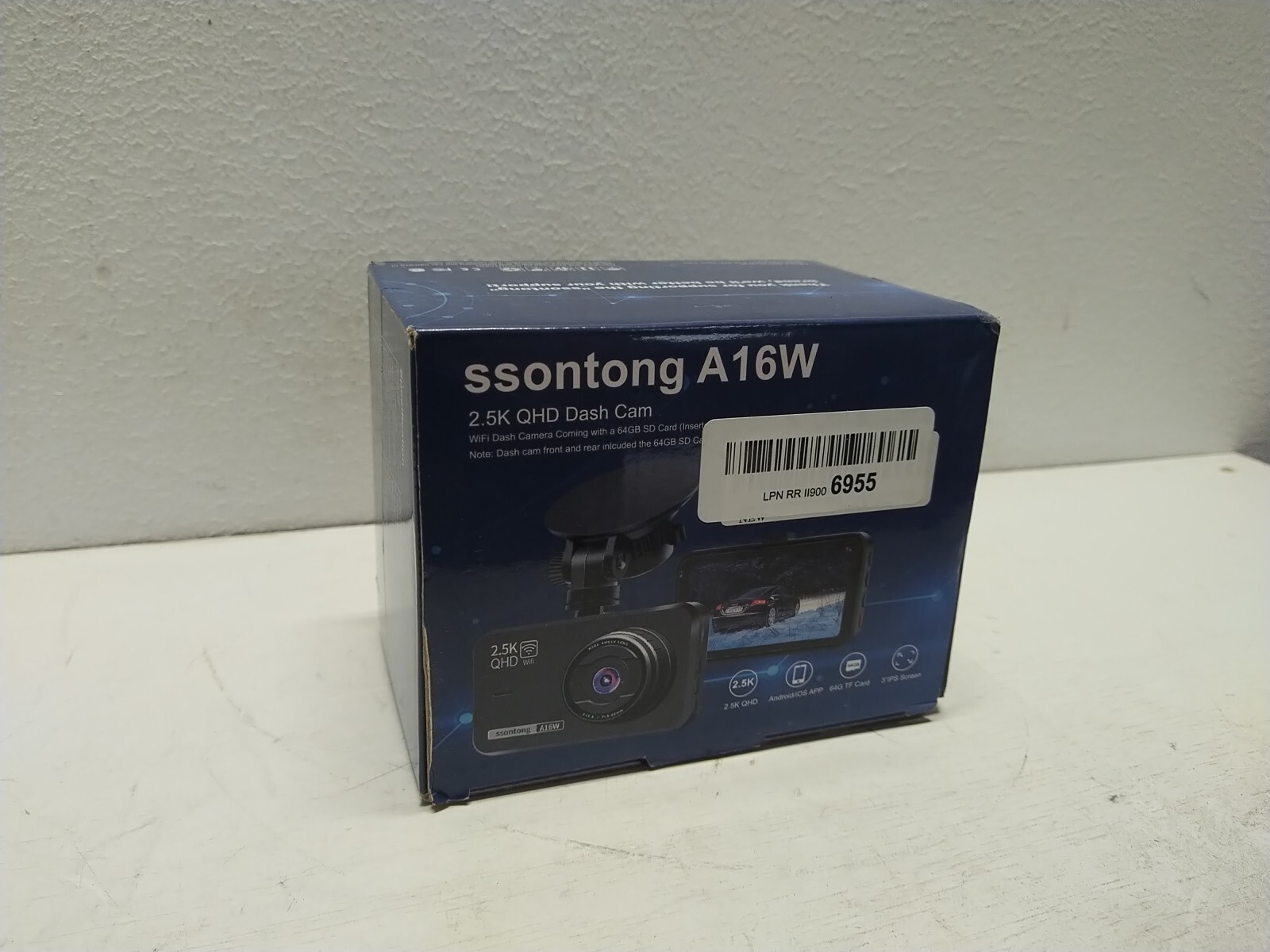 SSONTONG A16W 2.5 QHD 64 GB SD Dash Cam Car Security Accident Camera Front Rear