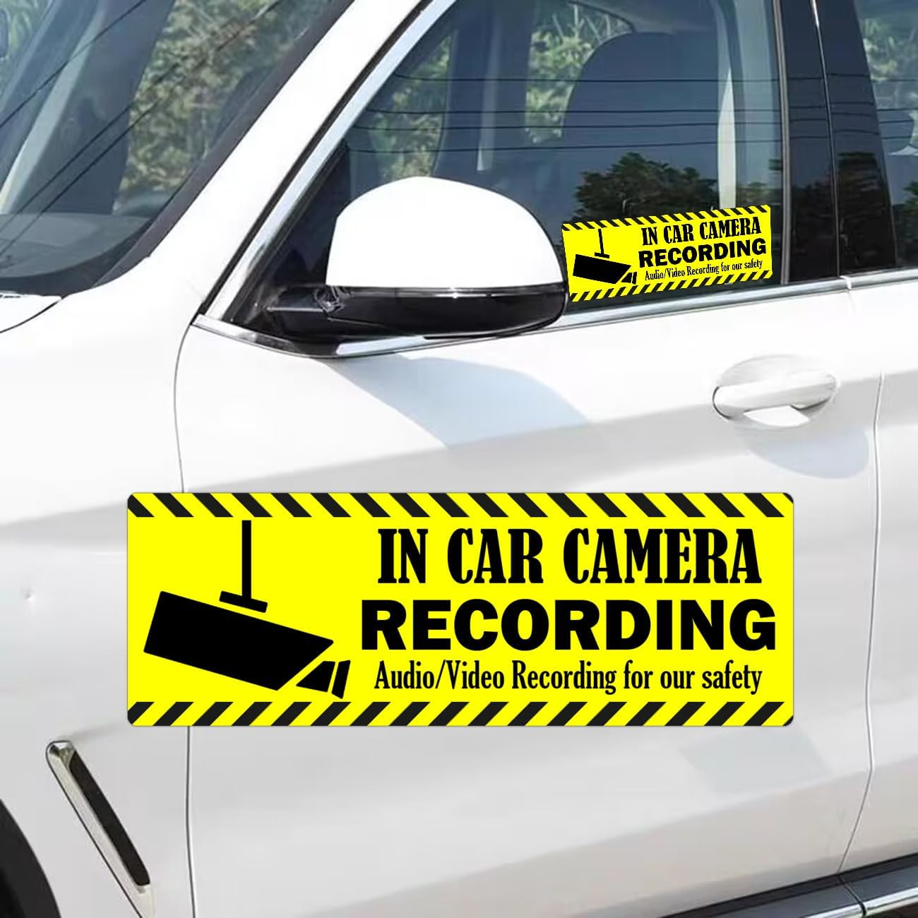 Camera Audio Video Recording Window Cars Stickers 2×6 Inch in Car Camera Recordi