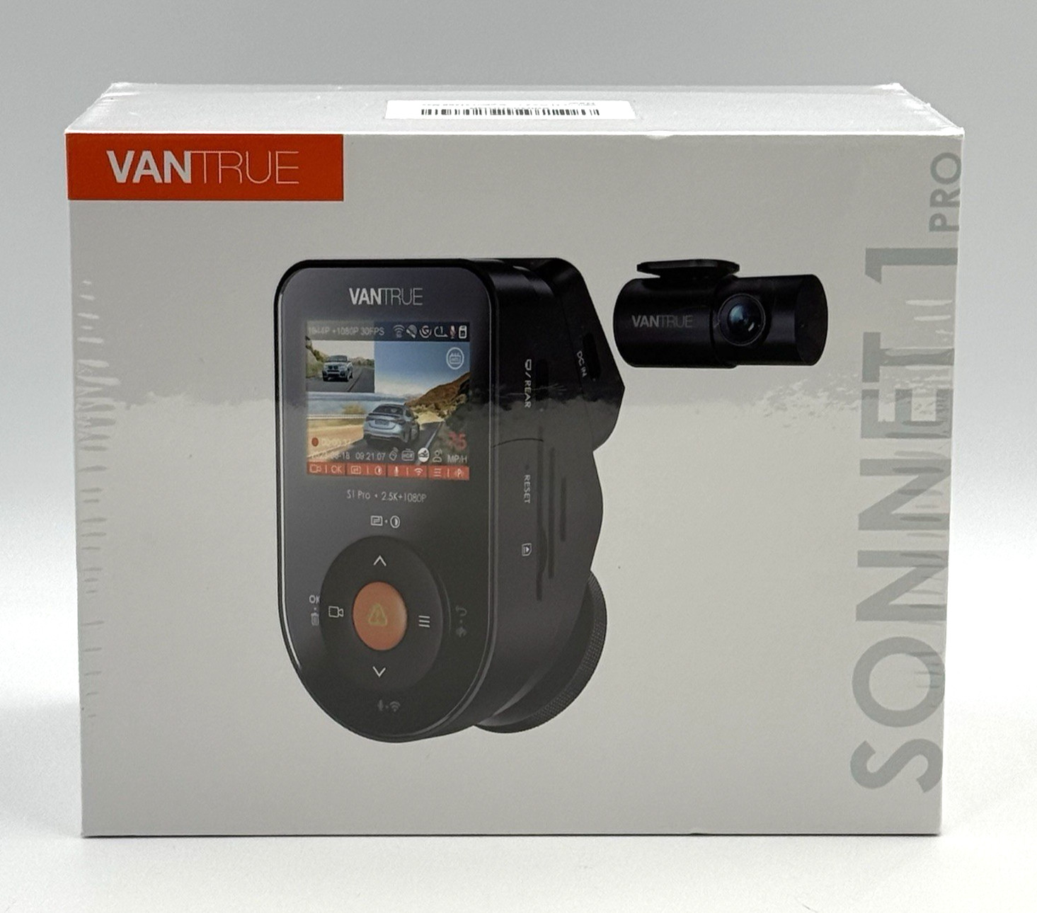 VANTRUE Sonnet 1 Pro S1 Pro Dash Cam 1944P Front +1080P Rear Factory Sealed