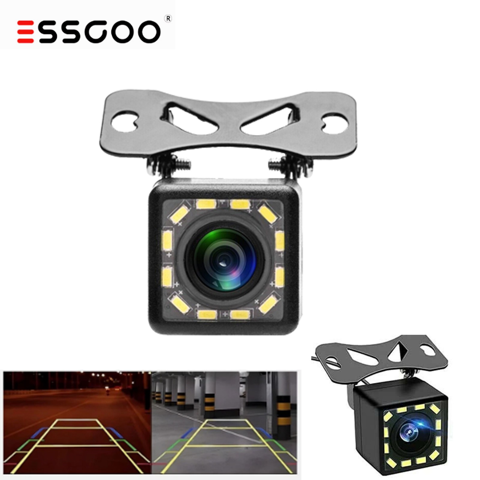 170° Car Rear View Backup Camera License Plate Reverse 12 LED Night Vision US