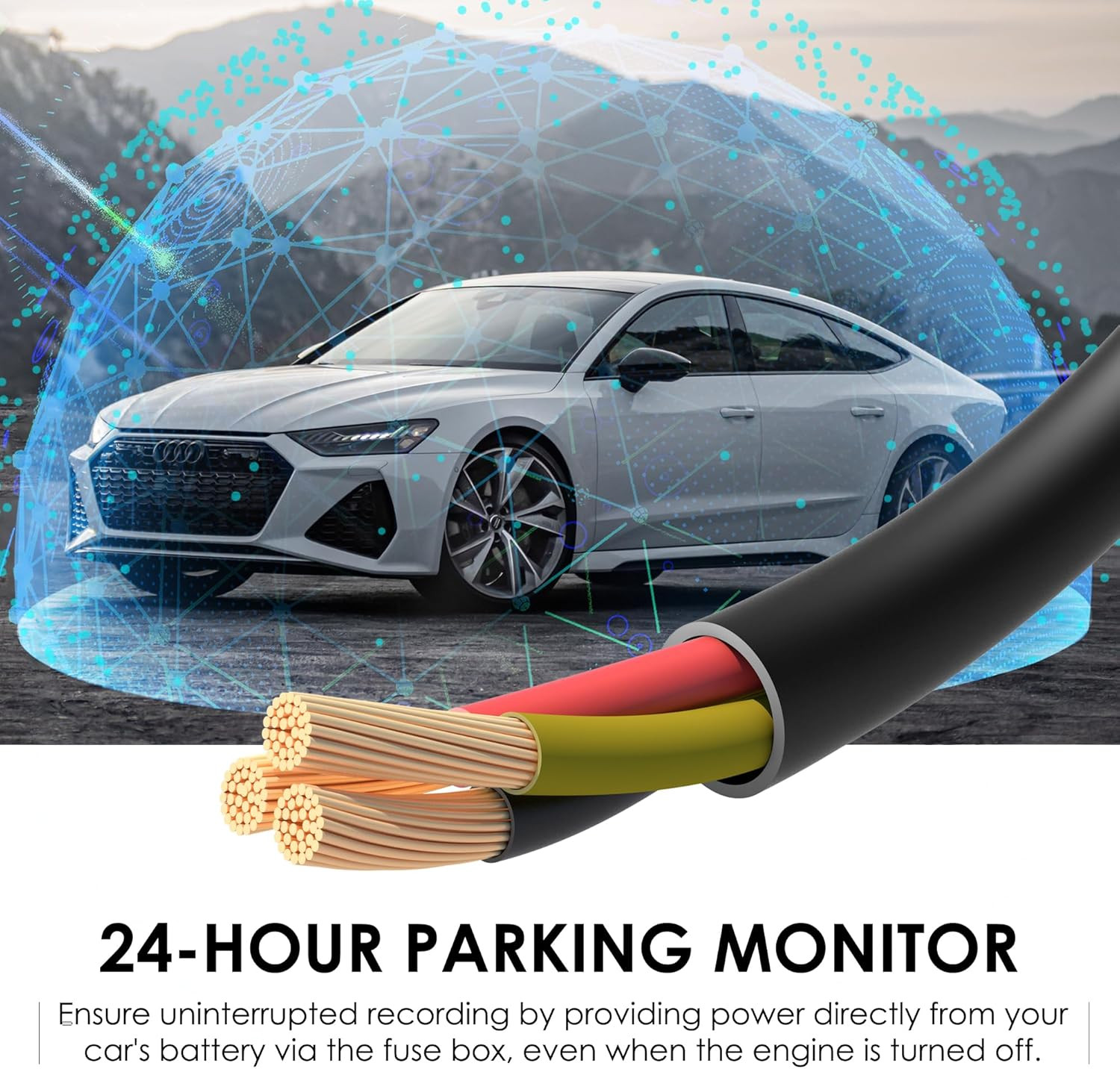 Dash Cam Hardwire Kit, Full Set Hard Wire Kit Fuse for P1 Duo Dash Cam Only, 12V