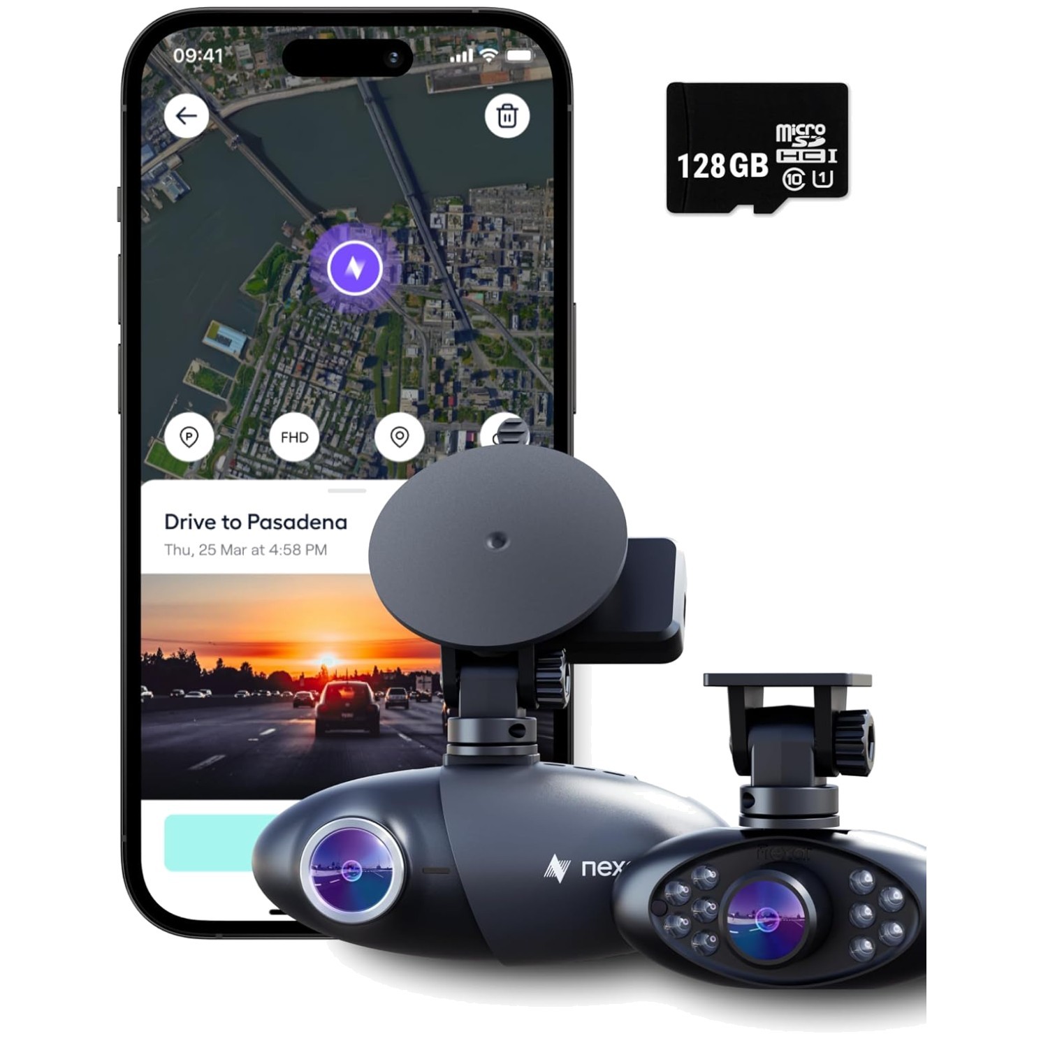 Wide Angle Dash Cam with Night Vision | Parking Mode