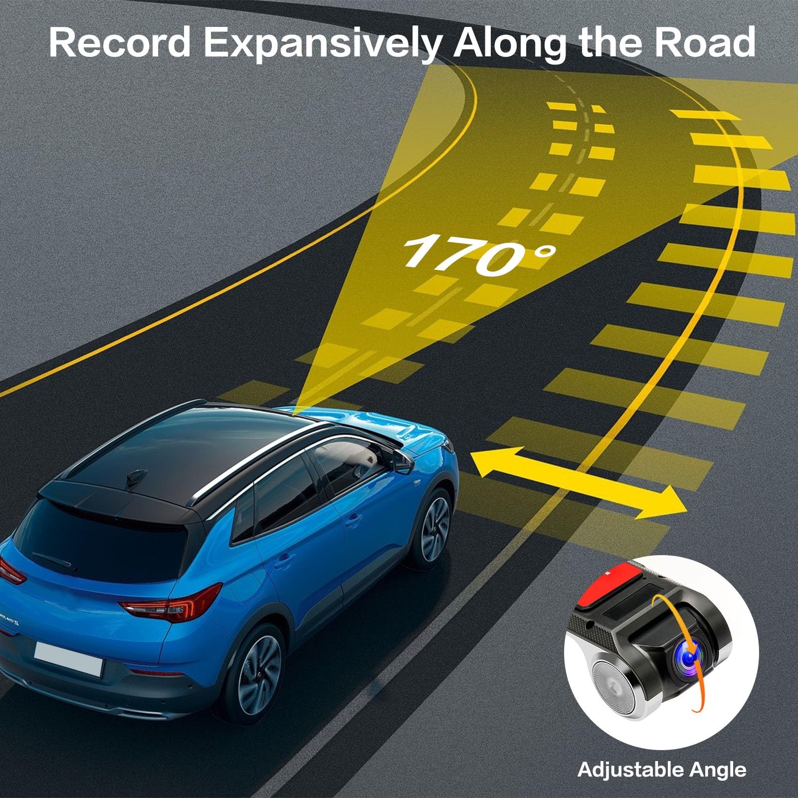 USB DVR On-Dash Camera – Loop Recording Dash Camera for Cars with 32GB SD Car…