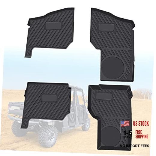 Floor Mats Compatible with Polaris Ranger Crew XP 1000 2019-2025 | 4PCS Front