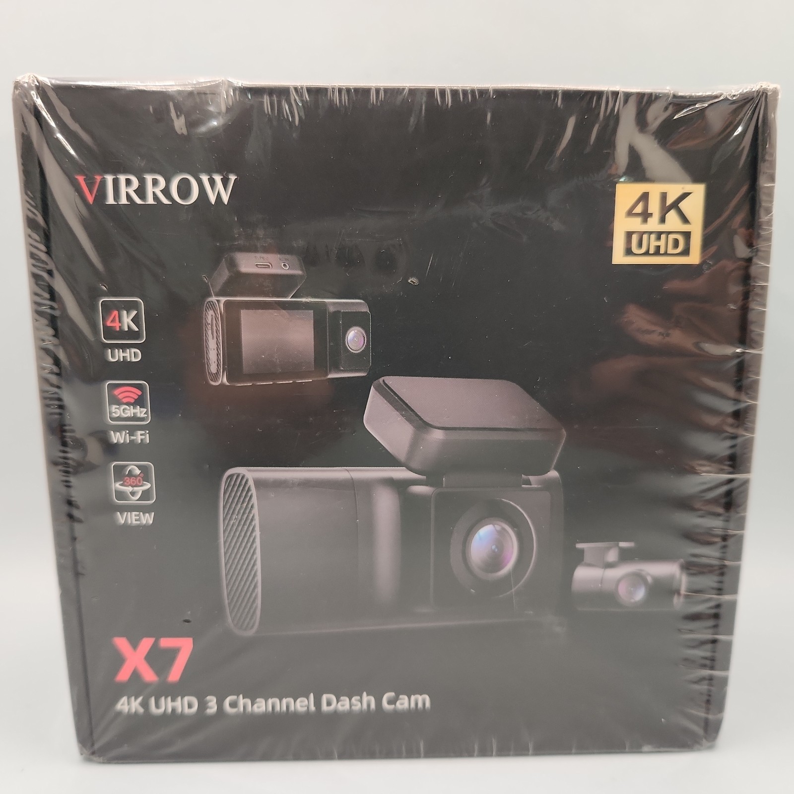 NEW Virrow Dash Cam Front Rear and Inside: 3 Channel 4K Dash Cam