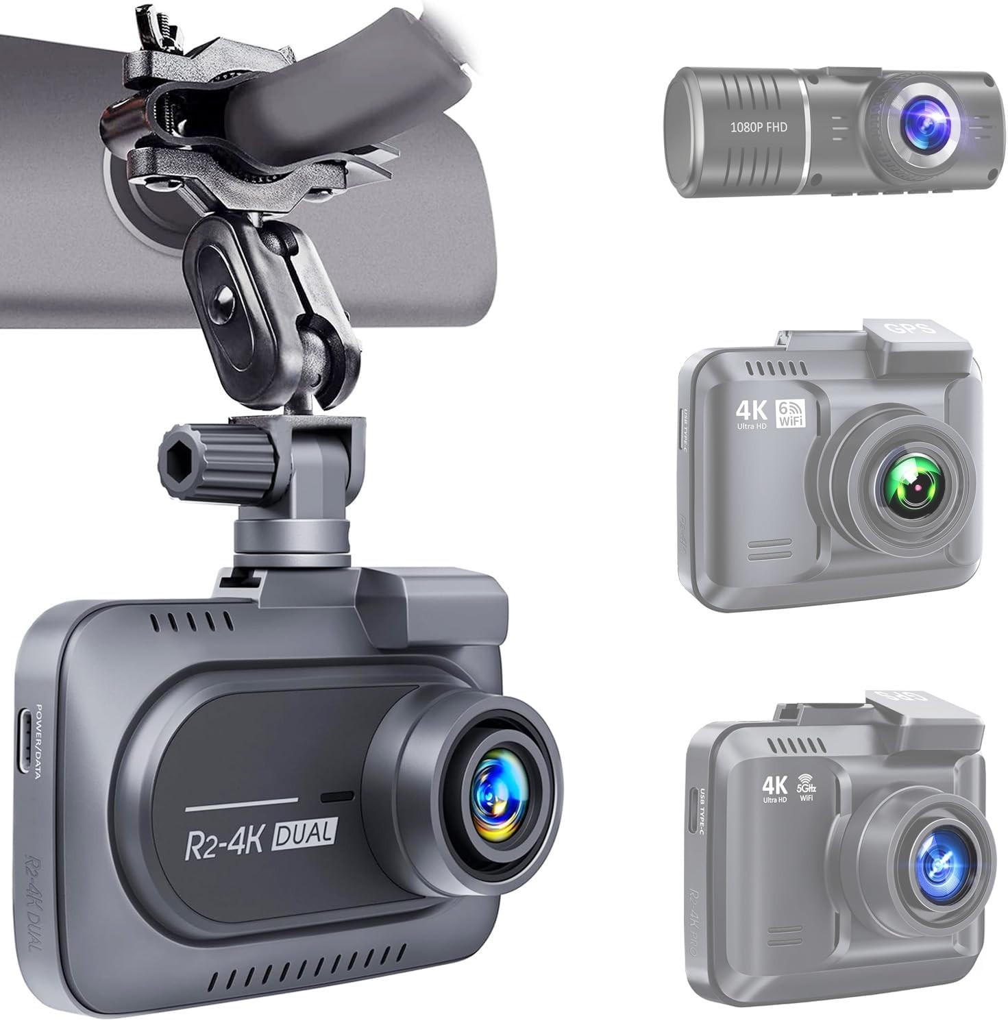 Dash Cam Mount for Rove R2-4K, YI, VANTRUE, Z-Edge & Most Dash Cameras