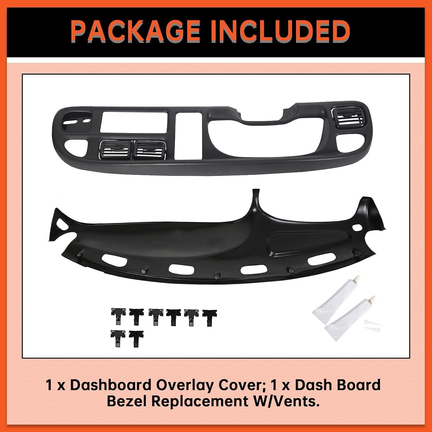 Dash & Bezel Cover Compatible with 1998-2002 Dodge Ram 1500 2500 3500 T