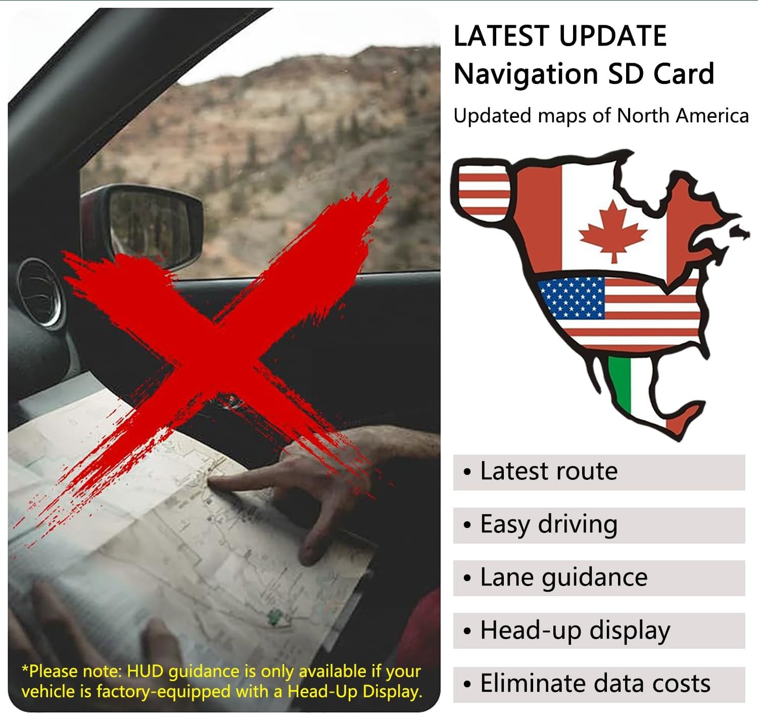 Upgraded Navigation SD Card – BHP166EZ1U, Offline GPS Map & HUD Support, Compati