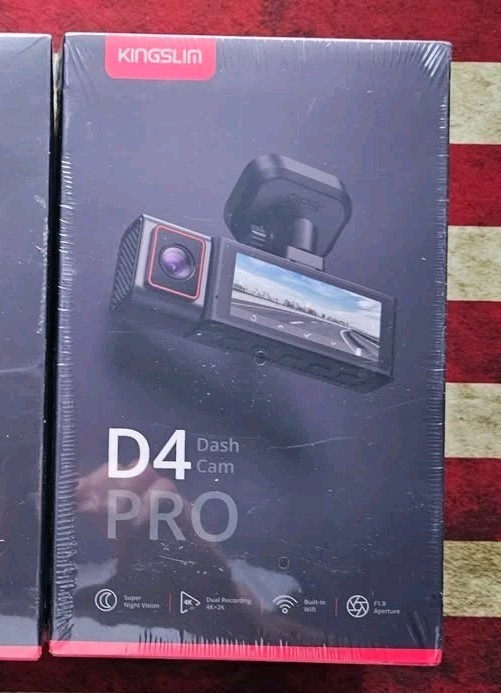 KINGSLIM D4PRO DASH CAM FRONT AND REAR – 4K + 2K DUAL CAR DASHCAM – BLACK