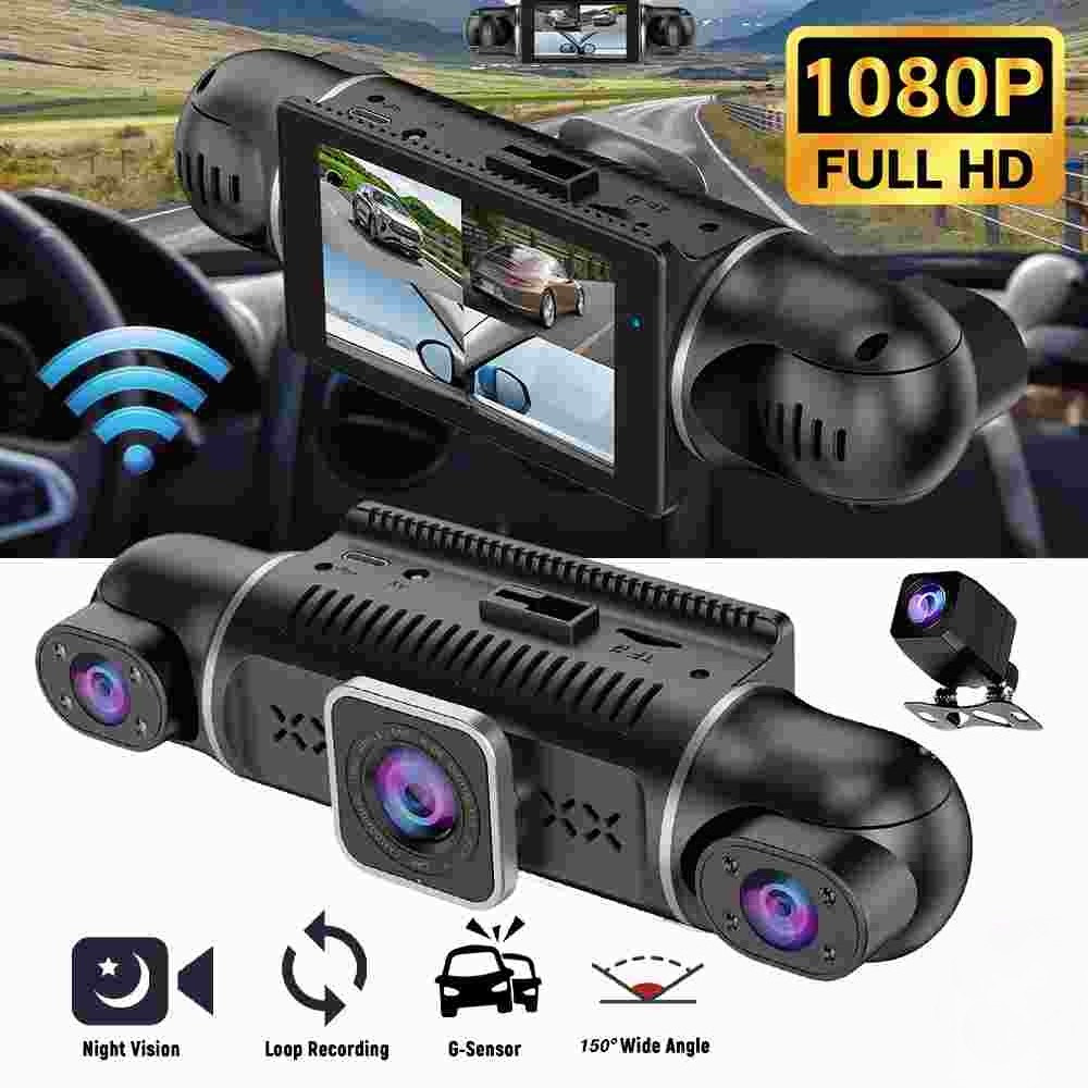 HD 1080P 4 Channel Wifi Dash Cam Driving Recorder Car Front+Rear Camera G-Sensor